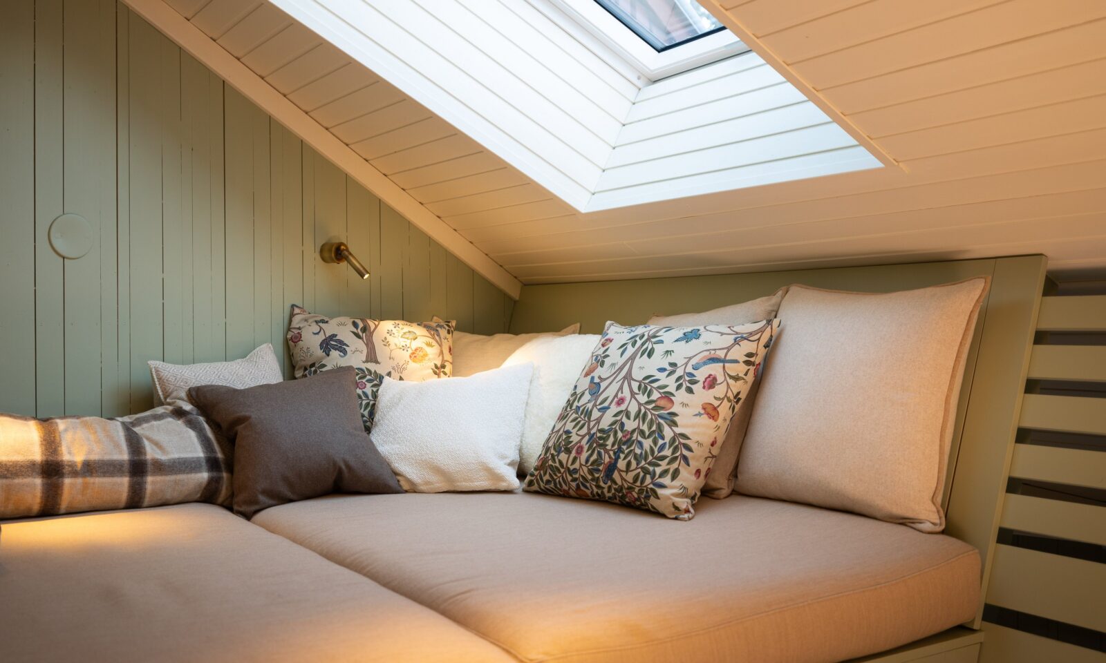 Aino Private Island Hotel River Suite with Loft lounge and skylight green