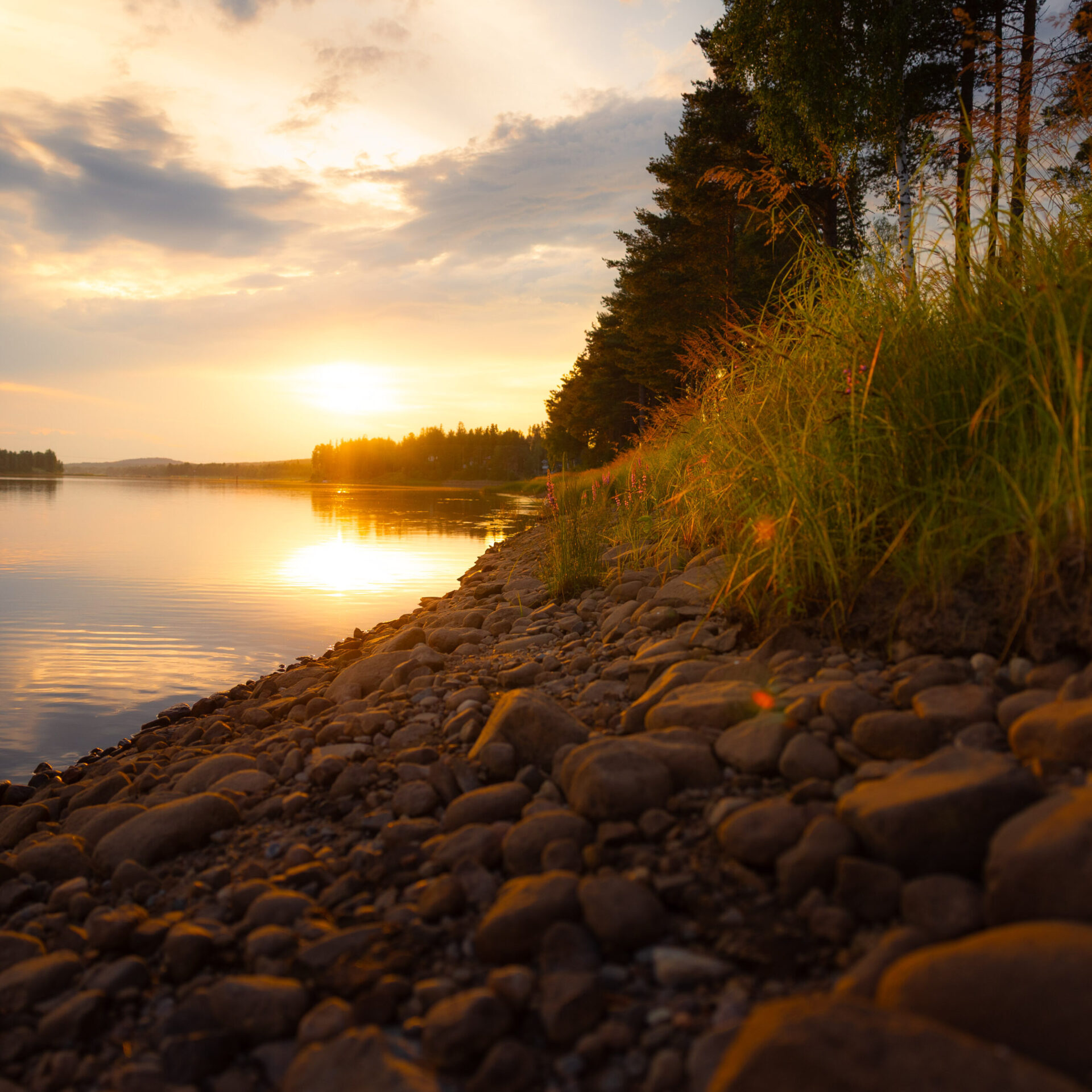 Sunset at Aino Private Island.